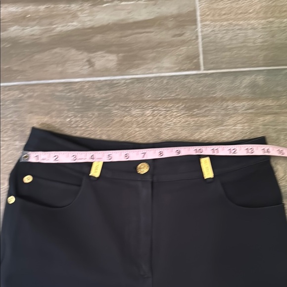 Chic St John Sport Black Trousers with Gold Details - Picture 7 of 12